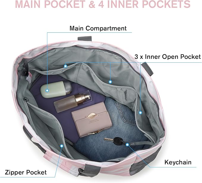 G4Free Beach Bag, Waterproof Sandproof Beach Tote Bag, Large Capacity Foldable for Women - Image 5