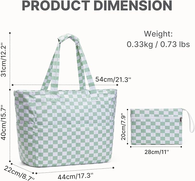 G4Free Large Beach Bag Waterproof Sandproof, Zipper Pool Tote for Women | XL Large Capacity, with Wet Compartment, Foldable Packable with A Pouch, for Swim Travel Grocery - Image 5