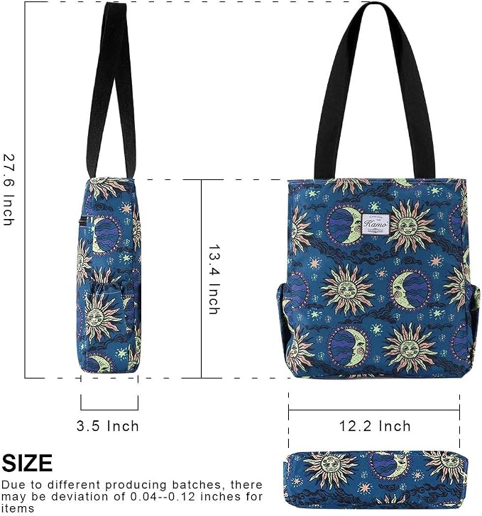 KAMO Floral Tote Bag - Waterproof Lightweight Handbags Travel Shoulder Bag for Hiking Yoga Gym Swimming Travel Beach - Image 3