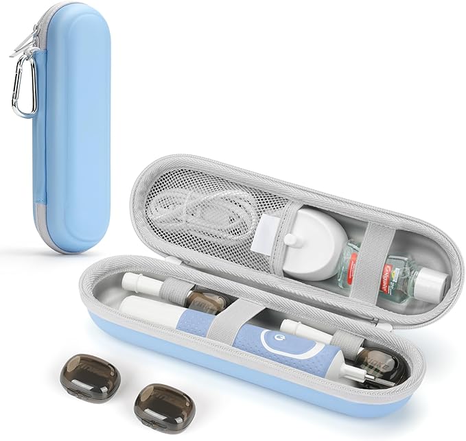 Electric Toothbrush Case Compatible with Oral B/Oral-B Pro/Philips Sonicare | Fit AquaSonic, Travel Toothbrush Shell, Hard Protective Portable Bag, Storage for Brush Heads & Accessories, Waterproof by YINKECASE