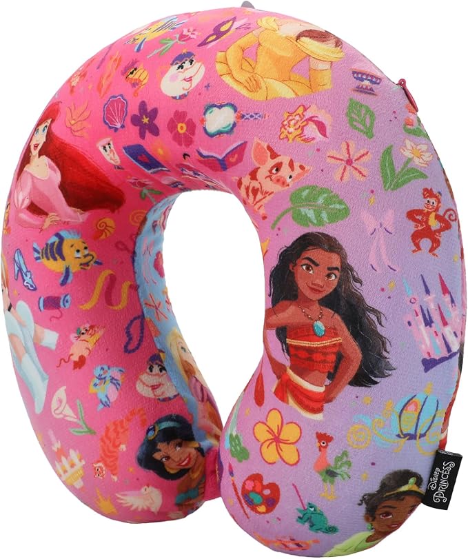 Disney Princess 3-Piece Neck Pillow Travel Set With Eye Mask & Luggage Tag - Image 3