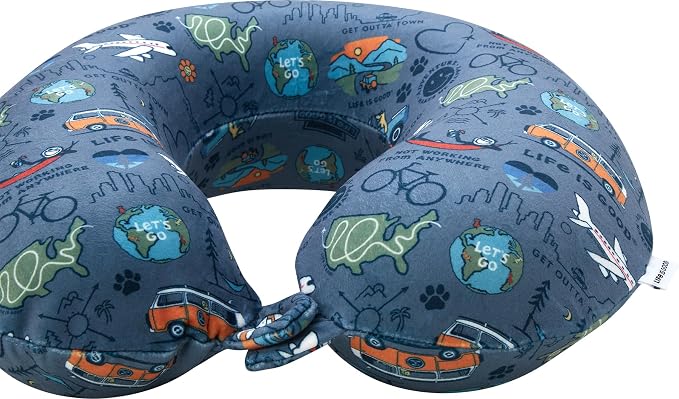 Life is Good Neck Pillow with Soft Memory | All-Over Print, U-Shaped, Cozy Cushioning Cradles Your Head and Spine for Long Trips - Image 6