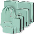 Compression Packing Cubes, Lumesner 8 Set Travel Packing Cubes for Carry on Suitcases, Compression Suitcase Organizers Bag Set & Travel Cubes (8-piece, Green) by Lumesner