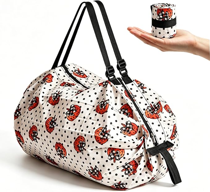Ultralight Foldable Tote, Reusable Grocery & Travel Bag for Women Water Repellent Shopping Bag by BCHWAYFAMILY