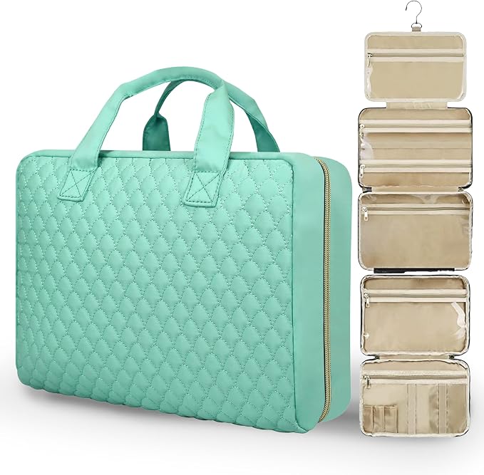 Detachable Travel Toiletry Bag for Women - Large Toiletry Bags for Traveling Women - Hanging Makeup Cosmetic Bag, Organizer for Travel Accessories Cruise Essential - Travel Size Toiletries by UROPHYLLA