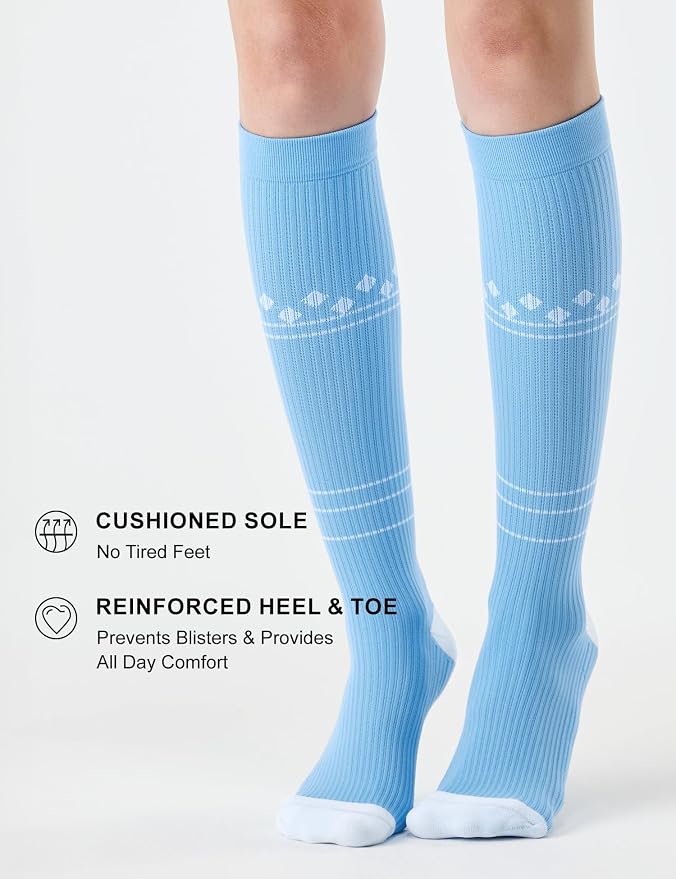 FITRELL 3 Pairs Compression Socks for Women and Men 20-30mmHg-Circulation Support Socks - Image 5