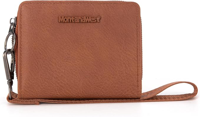 Montana West Small Wallet Woman with a Detachable Wristlet Brown Women's Wallet with Rfid Blocking Lining Minimalist Lightweight & Easy to Carry - Image 6