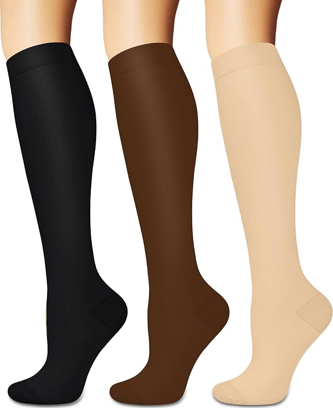 Sooverki Compression Socks for Women and Men Circulation (3/4 Pairs) is Best Support for Running Athletic Cycling Hiking by Sooverki