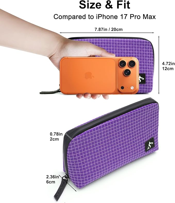 simtoper Small Electronics Organizer Travel Case – Slim Travel Cable Pouch for Small Tech Accessories, Cords, Chargers, Earbuds – Lightweight Mini Tech Bag for Backpack, Business, Travel - Image 2
