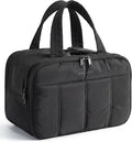 BAGSMART Travel Toiletry Bag, Puffy Large Toiletry Bag for Women, Lightweight Cosmetic Makeup Bag Organizer with Handle for Traveling, Accessories, Essentials, Toiletries (Black) by BAGSMART