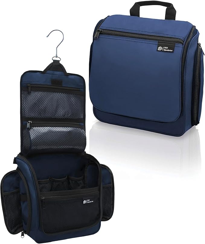 D&D Wanderlust D&D Hanging Travel Toiletry Bag for Men and Women – Cosmetics, Makeup and Toiletries Organizer Kit with 10 Compartments by DDDDWanderlust