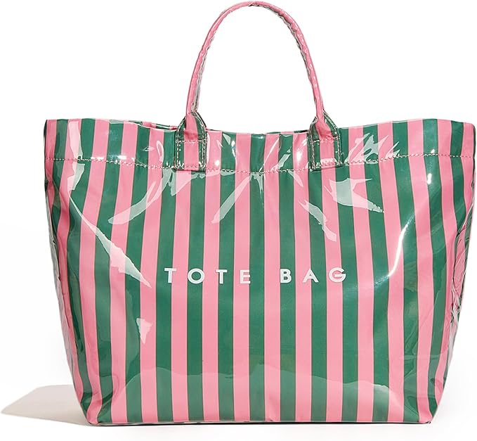 Lushandy PVC Tote Bag for Women Jelly Beach Bag Top Handle Hobo Handbag | Water-Resistant, Wipe Clean, Lightweight by Lushandy