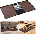 URMONA Waterproof Silicone Under Sink Mat 40'' x 22'' Shelf Liner for Kitchen and Bathroom, Cabinet and Counter Protector, Storage and Organizers, Litter Mat, Pet Cat Puppy Essentials(Brown) by URMONA