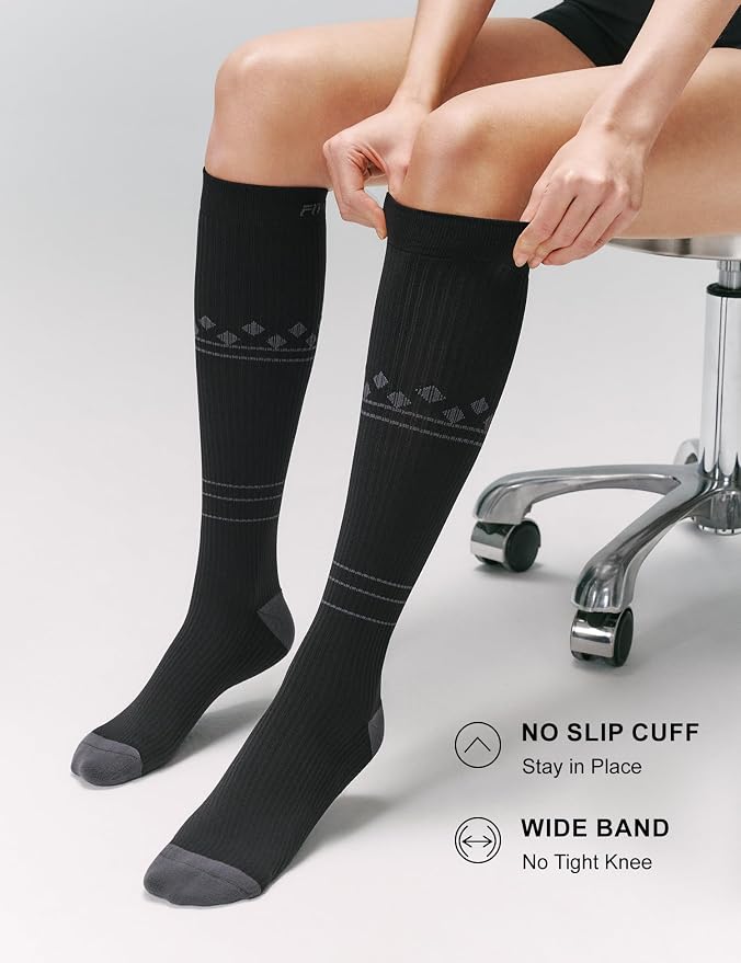 FITRELL 3 Pairs Compression Socks for Women and Men 20-30mmHg-Circulation Support Socks - Image 3