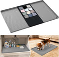 URMONA Waterproof Silicone Under Sink Mat 28'' x 19'' Shelf Liner for Kitchen and Bathroom, Cabinet and Counter Protector, Storage and Organizers, Litter Mat, Pet Cat Puppy Essentials(Beige) by URMONA
