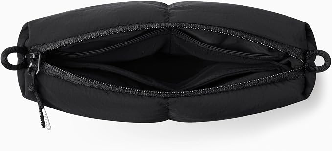 Comfyable Puffy Electronics Organizer Travel Case, Cute Tech Pouch for Women Men, Cable Storage Bag for Charger, Phone, Power Bank, Cord, Compact Tech Accessories Pouch, Black - Image 4
