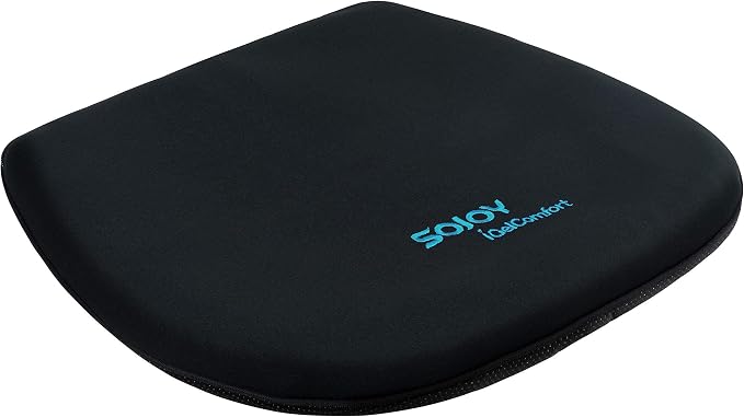 Coccyx Gel Seat Cushion- Orthopedic Memory Foam Chair Cushions for Home Kitchen Office Desk Car Truck Airplane (Black) - Image 2