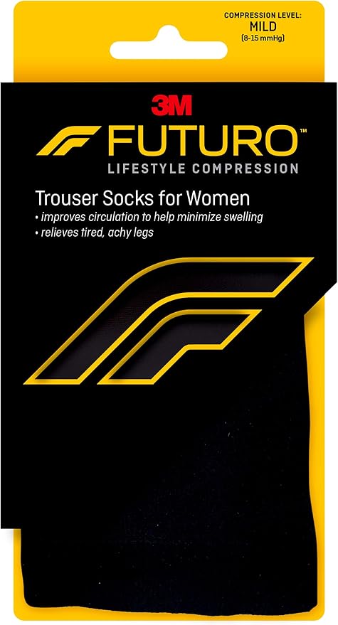 Futuro Trouser Socks for Women, Moderate Compression Helps Improve Circulation to Help Minmize Swelling by Futuro