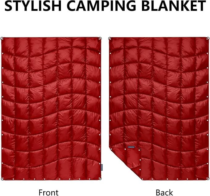 Camping Blanket, Puffy Blanket Lightweight Windproof Water Resistant for Outdoors,Hiking, Backpacking,Beach,Car,Picnic,Stadium - Image 2