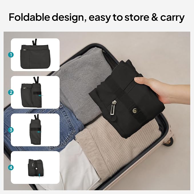 TOPEAST Foldable Tote Bag for Women with Yoga Mat Holder,Travel Tote Bag with Water Bottle Pocket,Lightweight Workout Gym Bag - Image 6