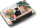 Credit Card Holder, Mini Aluminum Card Wallet RFID Blocking Slim Metal Hard Card Case for Women Men, Cat on Closet by Atufsuat
