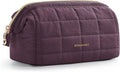 BAGSMART Makeup Bag Travel Toiletry Bag, Zipper Pouch, Burgundy Red | Wide-open, Puffy Padded, Travel Essentials, Make Up Bag, For Women, Makeup Organizer, Toiletries Accessories Brushes by BAGSMART