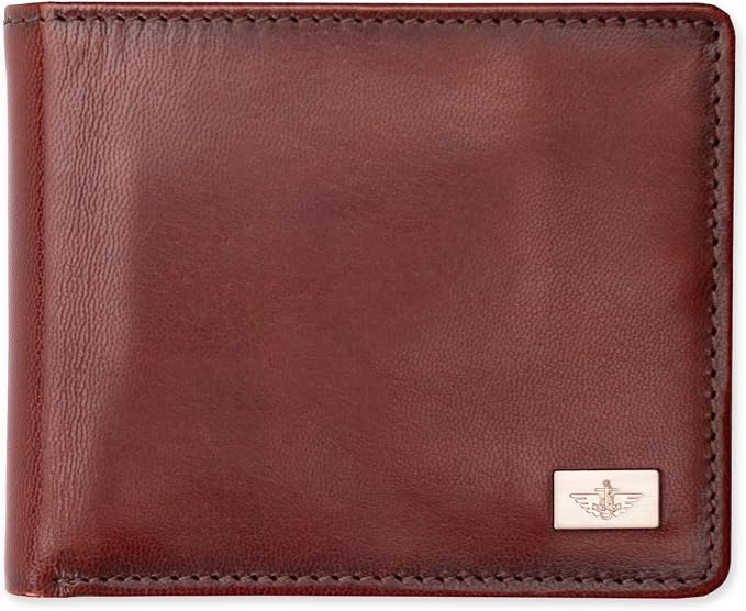 Dockers Men's Bifold Leather Wallet - Thin Slimfold RFID Blocking Security Smart Extra Capacity by Dockers