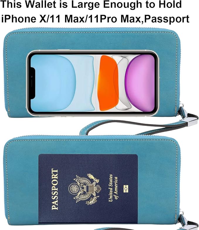 Small Compact Women Wallet RFID Blocking Genuine Leather Bifold Purse with ID Windows - Image 5