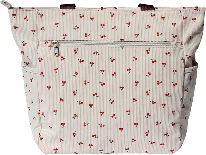 ESVAN Original Floral Tote Bag Large Shoulder Bag with Multi Pockets for Gym Travel Beach Daily Bags - Image 5