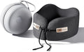 Travel Neck Pillow for Airplane, Premium Memory Foam 360° Ergonomic Support for Sleeping on Long Flights, Compact Portable Sleep Essential with Comfortable Cover for Cars, Office Naps & Home Use by drembloo