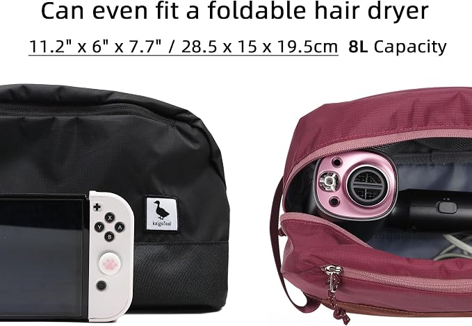 Travel Toiletry Bag 8L, Large Packing Cube with Waterproof TPU Wet/Dry Compartment - Image 9
