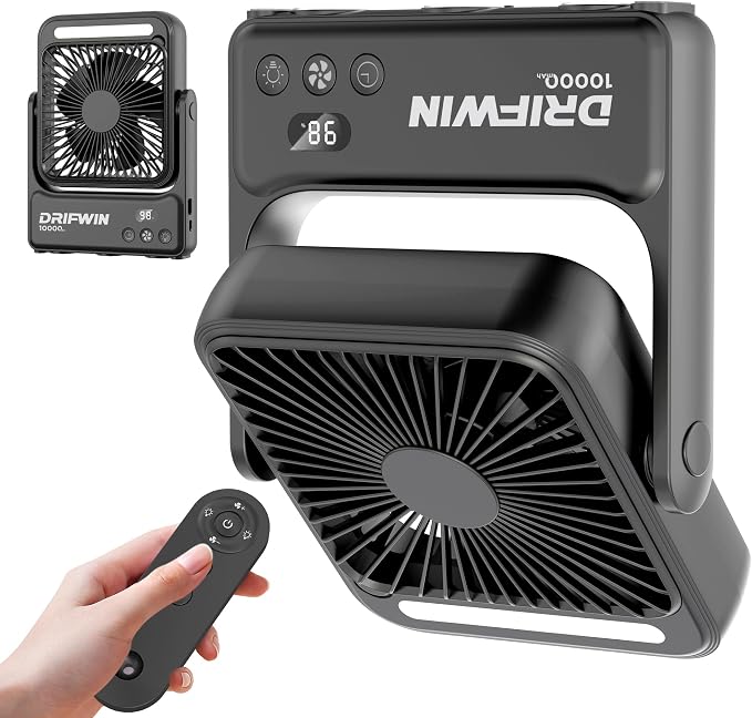 Magnetic Cruise Approved Fan with Night Light, 10000mAh Ultra-Slim Travel Fan, 4-Speed, Hook Design, Portable Fan for Cruise Ship Cabin, Bedroom Sleeping, Camping, Travel & Cruise Essentials 2026 by MAGNETICCRUISEFAN