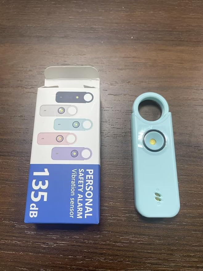 Personal Alarm for Women - Designed by Women Extra Loud Double Speakers Alarm with Strobe Light, Rechargeable - Personal Alarms and Premium Keychain (Aqua Blue) by Unknown