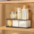 PAVSTINE Medicine Cabinet Organizer 2 Pack, Stackable Storage Drawers with Removable Divider, Make Up Organizer for Bathroom Mirror Cabinets, Vanity, Closet, Countertop - Clear by PAVSTINE
