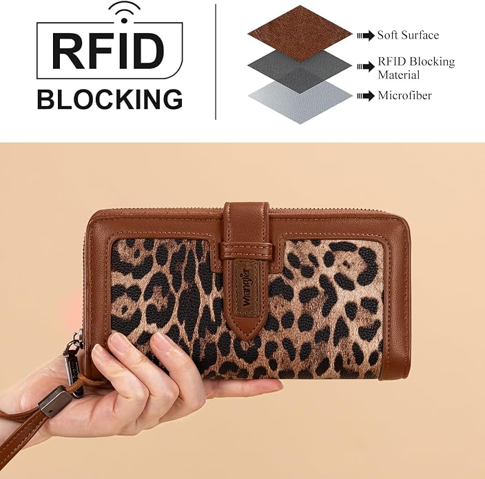 X Wrangler Women's Wallets Bifold Wristlet Wallets for Women Large Capacity Credit Card Wallet with ID Window - Image 5