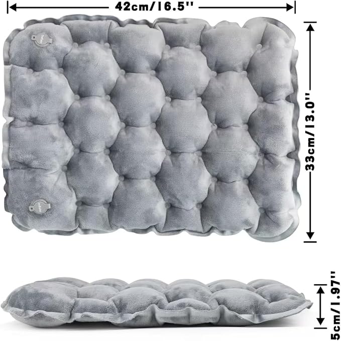 Inflatable Seat Cushion Lightweight Airplane Seat Cushion | Stadium Seat Travel Cushion for Climbing Hiking Office Airplane - Image 2