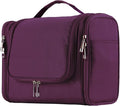 Buruis Hanging Toiletry Bag, Travel Toiletry Bag for Women and Men, Purple | Honeycomb Nylon Design, Large Capacity, Dual Zippers, Sturdy Hanging Hook, Full-Size Toiletry Storage, Cosmetic Essentials by KeepYourBathroomKitchenandHomeOrganized