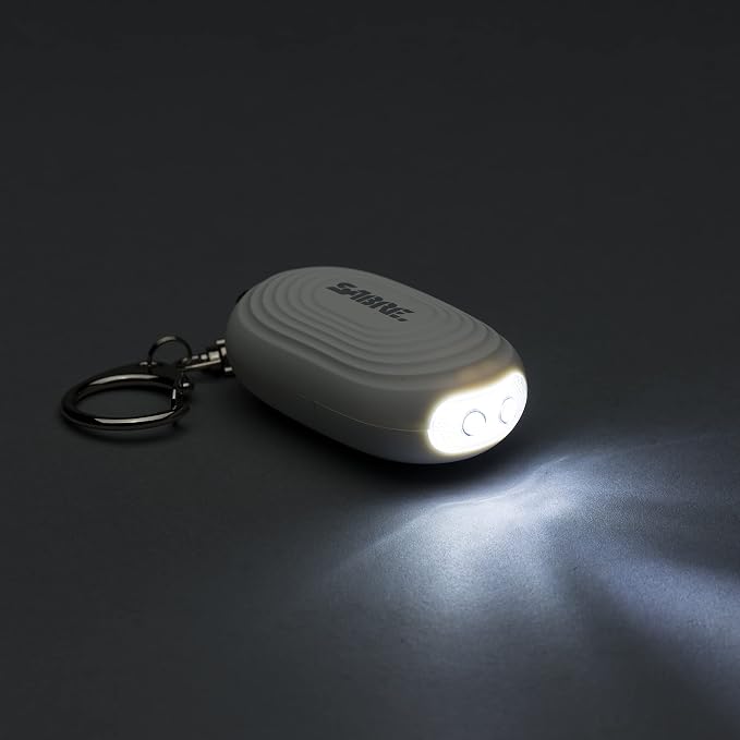 SABRE 2-in-1 Personal Alarm with LED Light, 130dB Personal Safety Siren, Snap Hook for Instant Access, 1,250 Foot (381 Meters) Range, Compact Design for Easy Attachment to Purse, Bag, or Keys - Image 9