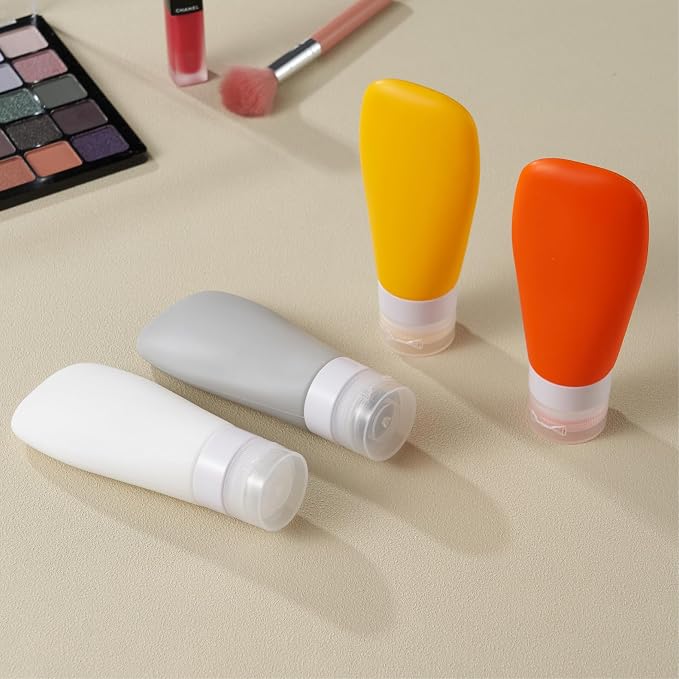 INSFIT Travel Bottles for Toiletries, TSA Approved 3oz Travel Size Containers, BPA Free Leak Proof Squeezable Silicone Tubes for Shampoo Conditioner Lotion Body Wash with Labels - Image 5
