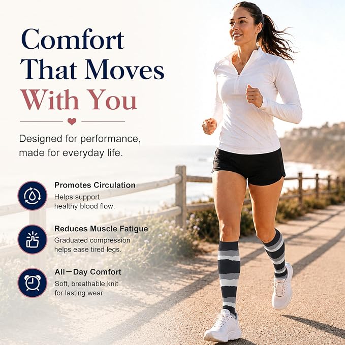COOLOVER Copper Compression Socks for Women and Men(6 Pairs)-Best Support for Running, Athletic, Travel - Image 4