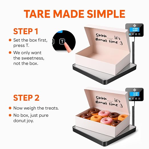 Shipping Scale for Small Business - 440 lbs/0.35oz - High Accurate Digital Postal Scale with Hold/Tare Function - Perfect for Packages, Luggage, Home Use - Battery & Cable Included - Silver - Image 6