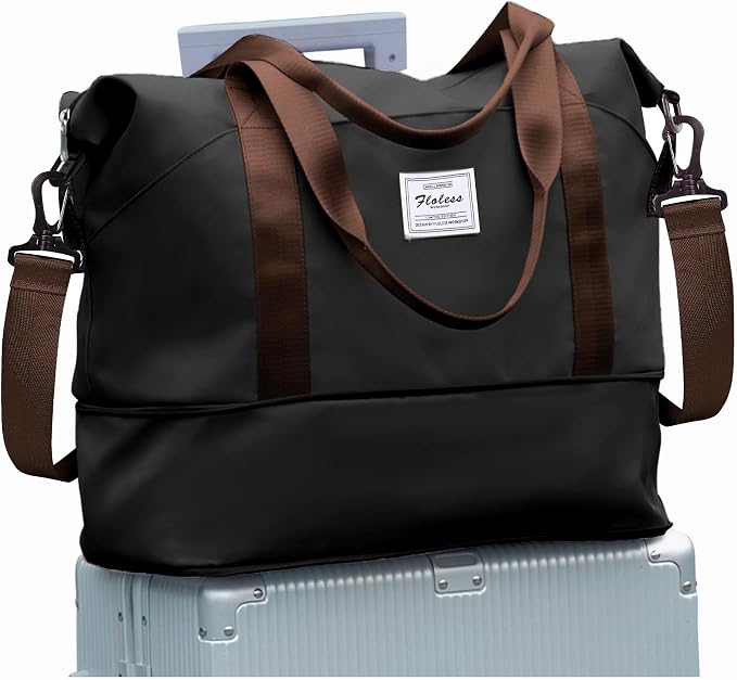 Travel Duffel Bag, Sports Tote Gym Bag, Shoulder Weekender Overnight Bag for Women by WONHOX