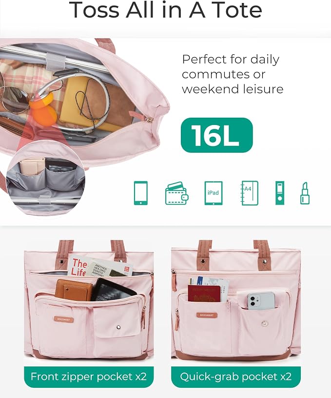 BAGSMART Reusable Grocery Bags, Large Beach Bag, Foldable Tote for Shopping Moving Holiday Travel Packing - Image 4
