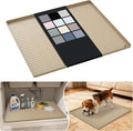 URMONA Waterproof Silicone Under Sink Mat 25'' x 22'' Shelf Liner for Kitchen and Bathroom, Cabinet and Counter Protector, Storage and Organizers, Litter Mat, Pet Cat Puppy Essentials(Khaki) by URMONA