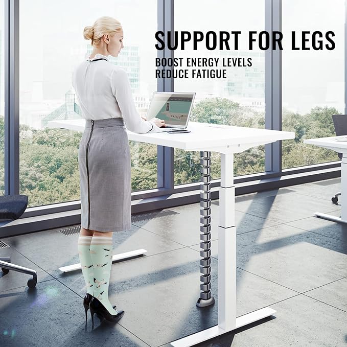 fenglaoda Compression Socks for Women Men 3 Pairs Graduated Compression Support Circulation Socks for Nurses - Image 6