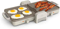 bella 10"x20" Fold and Store Griddle, Non-Toxic, Ceramic Coating, Oatmilk by bella