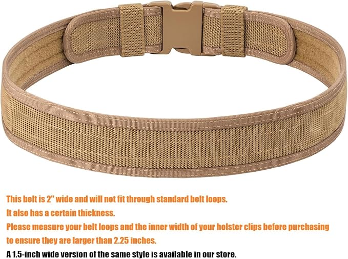 Security EMS EMT Firefighters Work Belt 2" Wide Camping Hiking Utility Tool Belt Airsoft Paintball Gear Holster Belt - Image 2