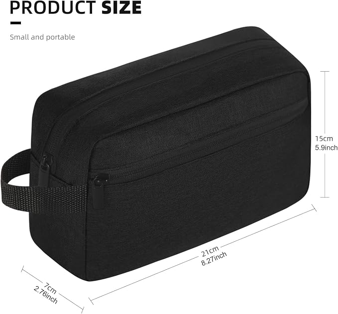 Icramsy Travel Toiletry bag Toiletry bag for women men Hanging Cosmetic bag Travel accessories for Women Men (Black) - Image 2