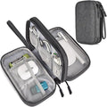 CAAORDKSO Cord Organizer Travel, Electronic Organizer Travel Case, Cable Organizer Bag Tech Pouch Accessories Case, Travel Essentials for Cable, Charger, Phone, Power Bank, Earphone (Dark Gray, Large) by Unknown