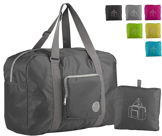 WANDF Foldable Personal Item Bag, Carry on Travel Duffle Bag | Frontier Airline Underseat Fit, 18x14x8 inches, Weekend Overnight Trips, Packable - Image 4